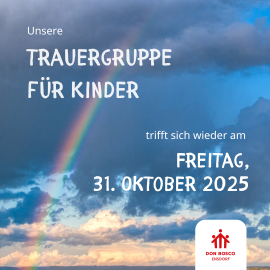 Offene Trauergruppe für Kinder trifft sich am 31.10.2025 um 15:30 Uhr im Bildungshaus Don Bosco Ensdorf