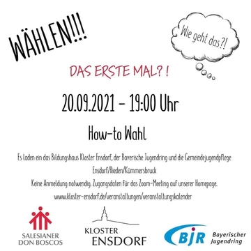 Veranstaltungshinweis How-to-Wahl am 20.09.2021
