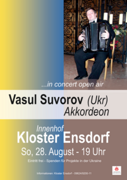 Plakat zum Akkordeonkonzert mit Vasul Suvorov