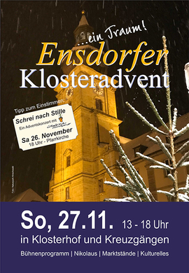 Plakat Ensdorfer Klosteradvent am 27.11.2022