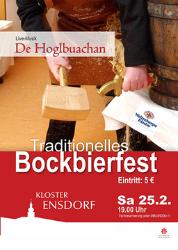 Plakat zum Bockbieranstich im Kloster Ensdorf