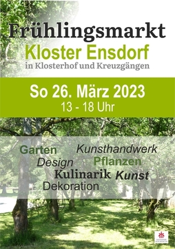 Frühlingsmarkt im Kloster Ensdorf am Sonntag, 26.03.2023