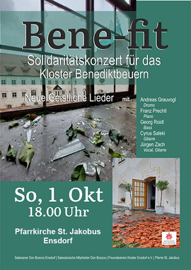Benefizkonzert für das Kloster Benediktbeuern am 1. Oktober 2023 in Ensdorf