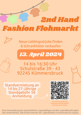 Second Hand Fashion Flohmarkt am Samstag, 13.04.2024 in Kümmersbruck