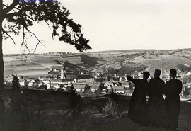 historischer Blick über Das Kloster Ensdorf